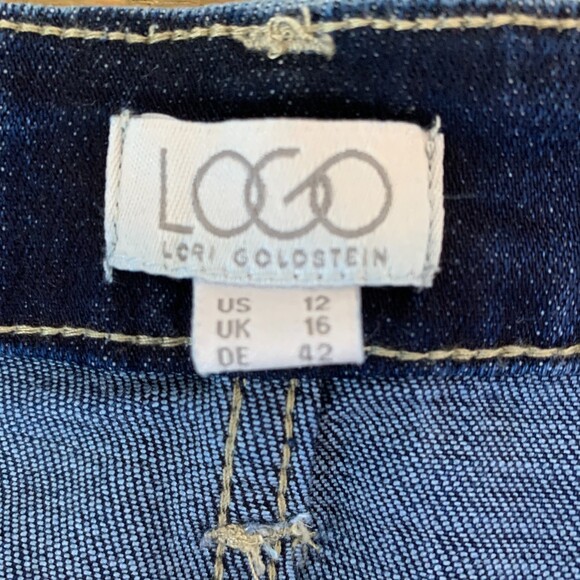 LOGO lori goldstein mid rise skinny jeans size 12 - Picture 4 of 10